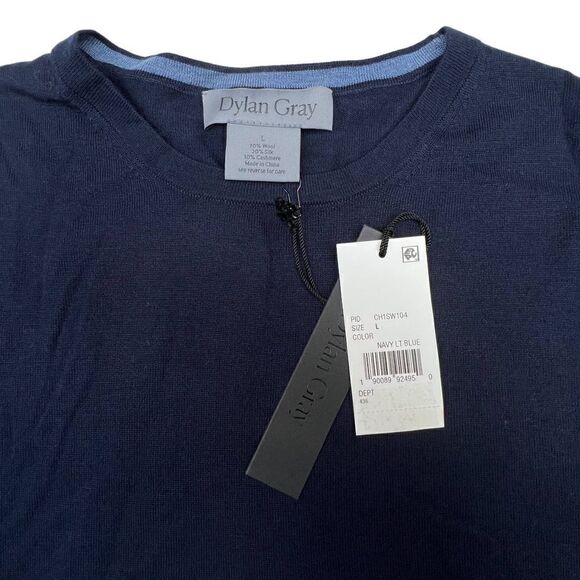 New Dylan Gray Men Navy Blue Sweatshirt Crew Neck Long Sleeve Pullover US L - Picture 6 of 7